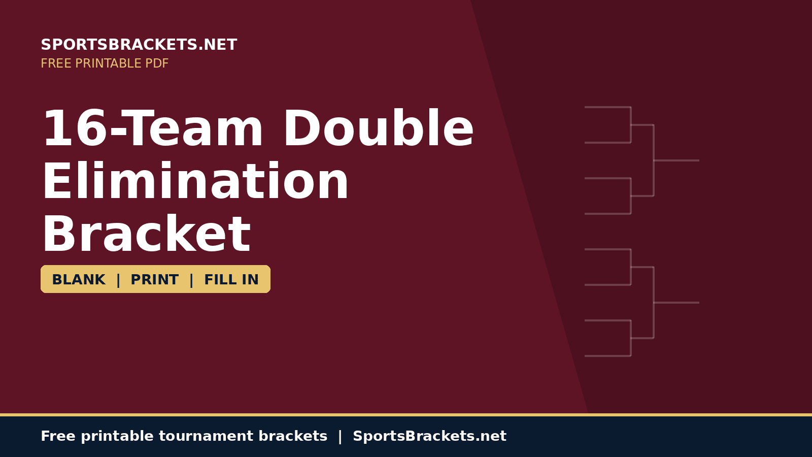 16-team-double-elimination-bracket-hero - Sports Brackets 16-Team Double Elimination Bracket printable PDF preview