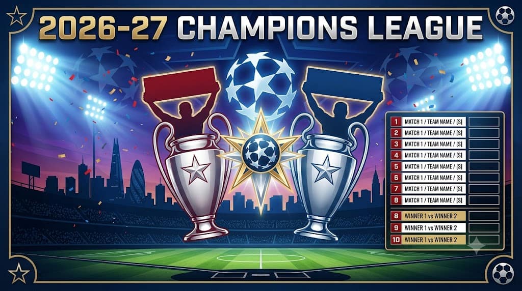 2026-27 Champions League Schedule - Sports Brackets 2026-27 Champions League printable knockout bracket