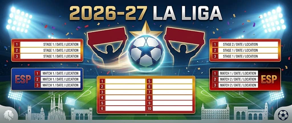 2026-27 La Liga schedule printable season tracker