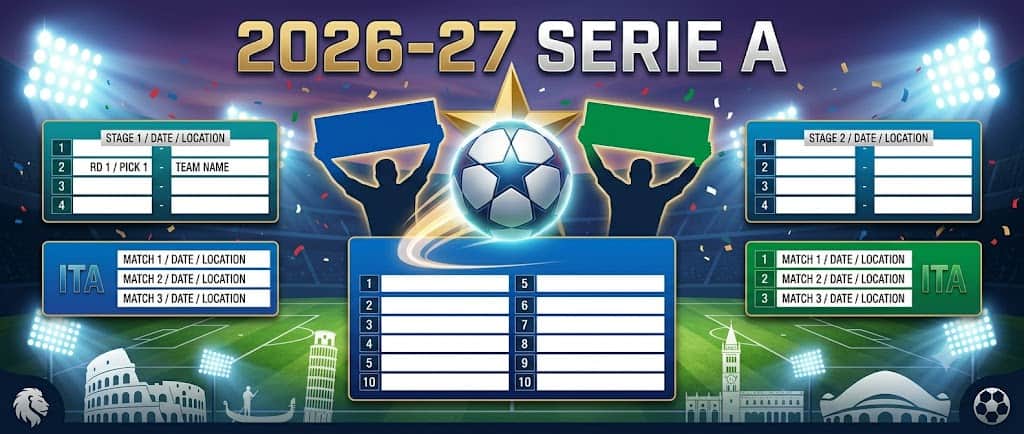 2026-27 Serie A Schedule - Sports Brackets 2026-27 Serie A schedule printable season tracker