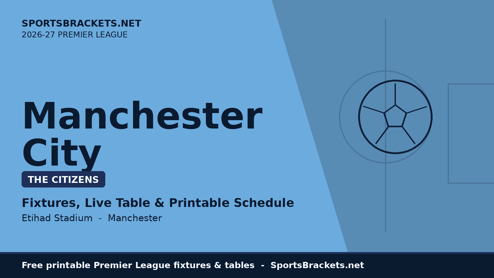 2026-27 Manchester City schedule - printable Premier League fixtures