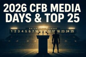Read more about the article 2026 College Football Preseason Top 25 & Media Days Schedule (Printable)