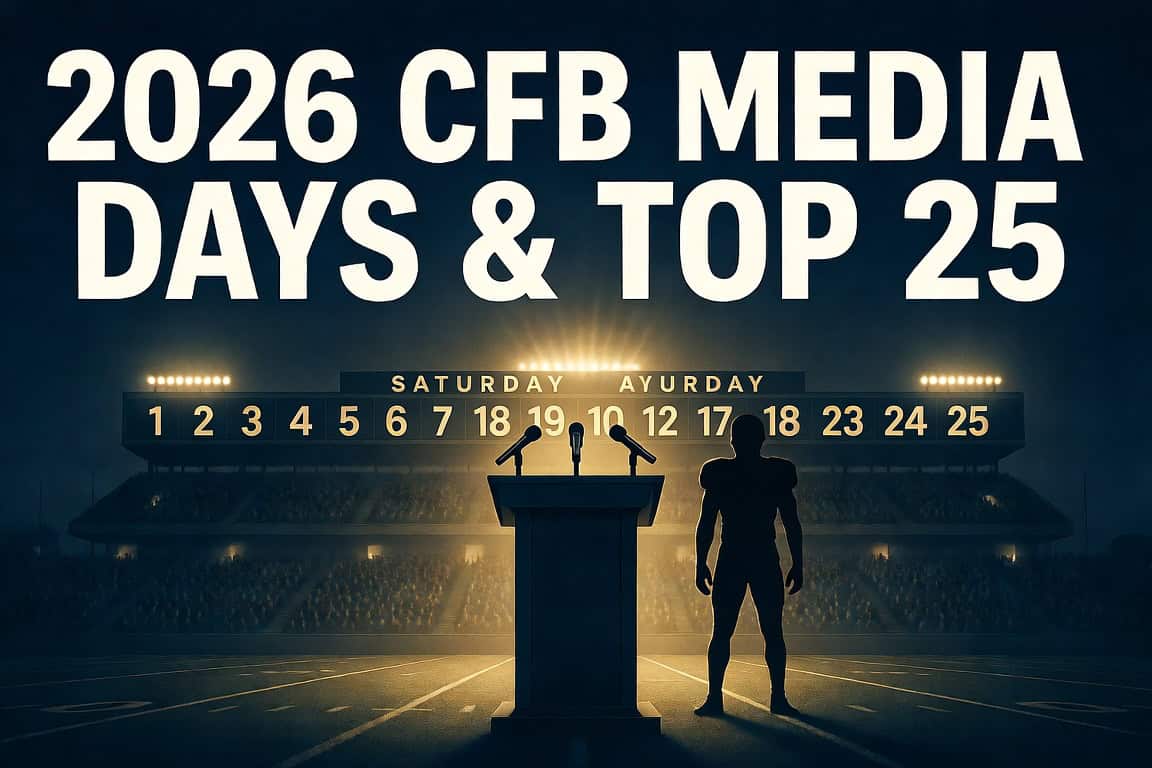 2026 college football preseason Top 25 and media days schedule printable