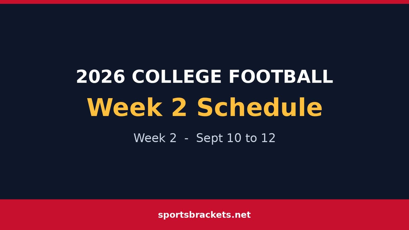 2026-College-Football-Week-2-Featured - Sports Brackets 2026 college football Week 2 schedule printable