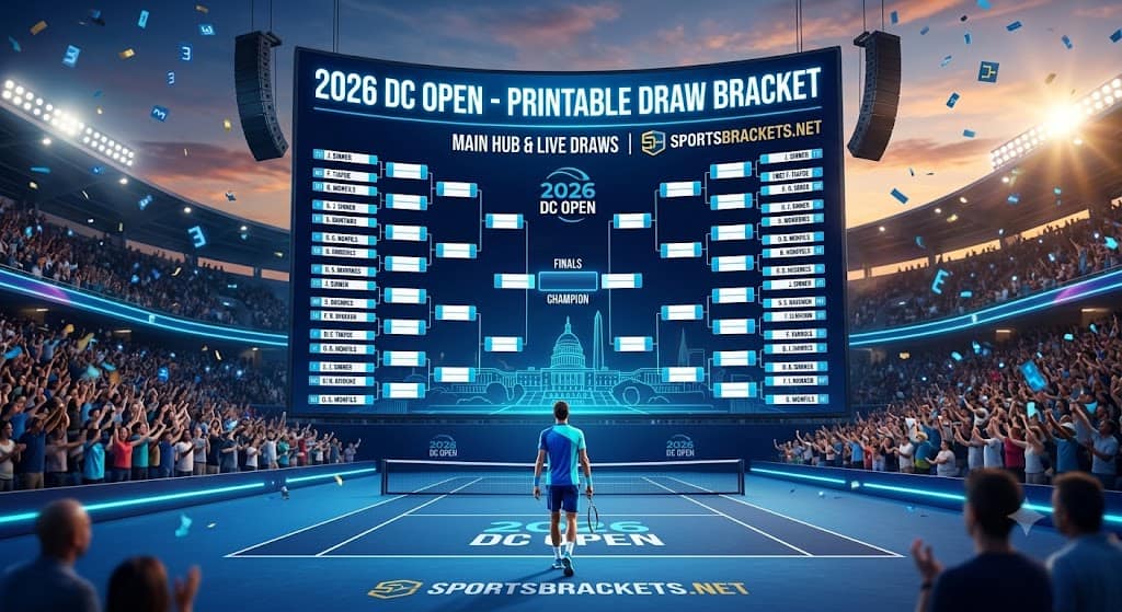 2026 DC Open bracket printable draw schedule and seeds Washington