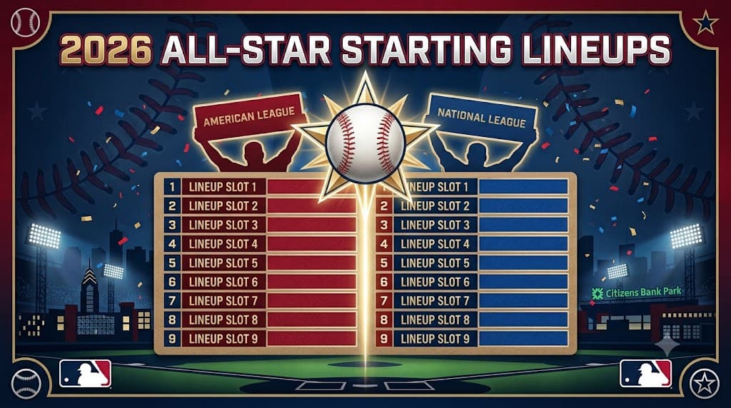2026 MLB All Star Starting Lineups - Sports Brackets 2026 MLB All-Star starting lineups printable batting-order card