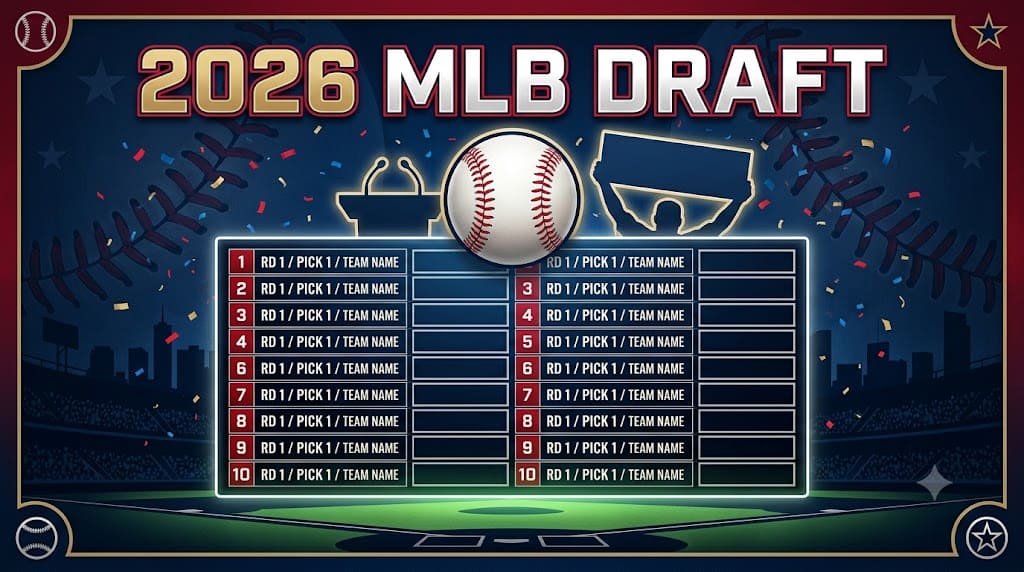 2026 MLB Draft order printable tracker