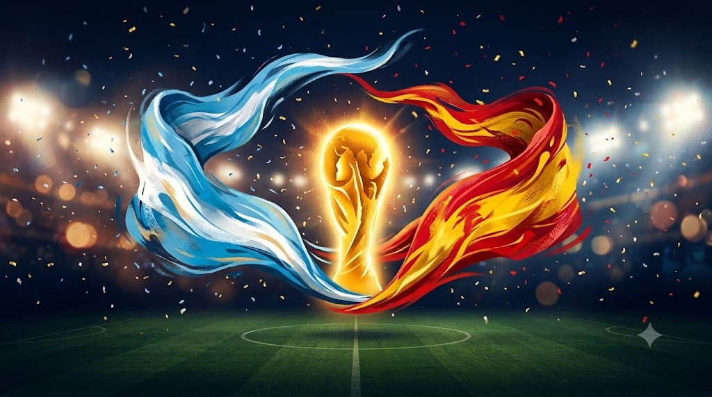 2026 World Cup Final Image - Sports Brackets 2026 World Cup Final printable match sheet, Spain vs Argentina