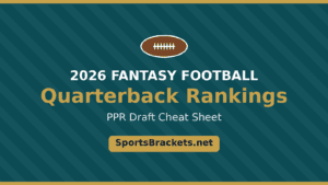Read more about the article 2026 Fantasy Football Quarterback Rankings (PPR): Free Printable Cheat Sheet