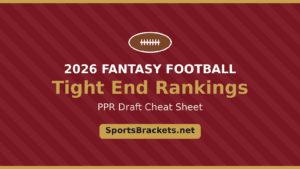 Read more about the article 2026 Fantasy Football Tight End Rankings (PPR): Free Printable Cheat Sheet