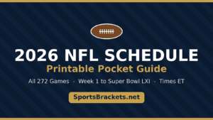 Read more about the article 2026 NFL Schedule: Free Printable Pocket Guide (All 272 Games)