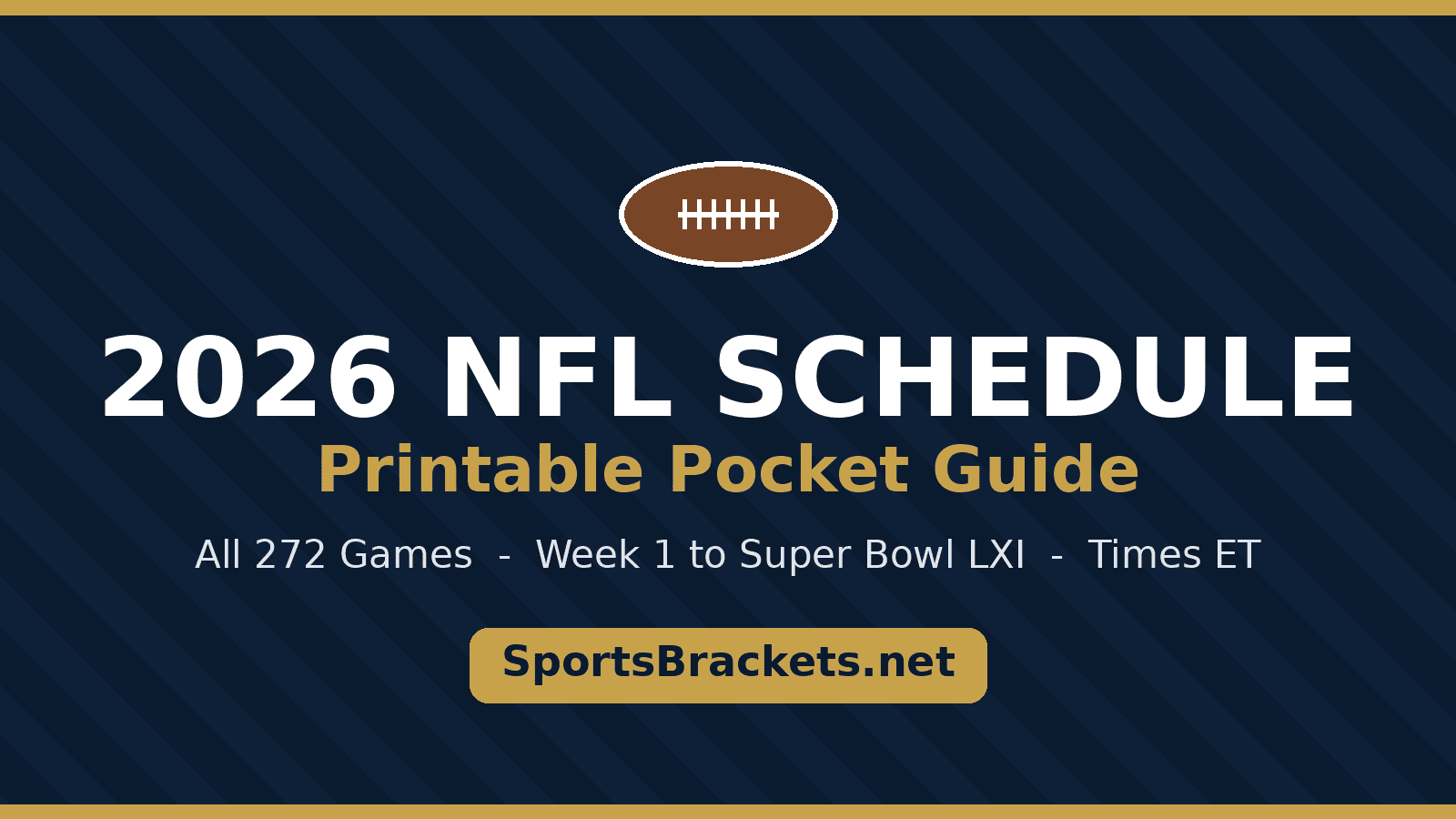 2026 NFL schedule printable pocket guide