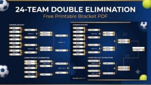 24-team double elimination bracket printable