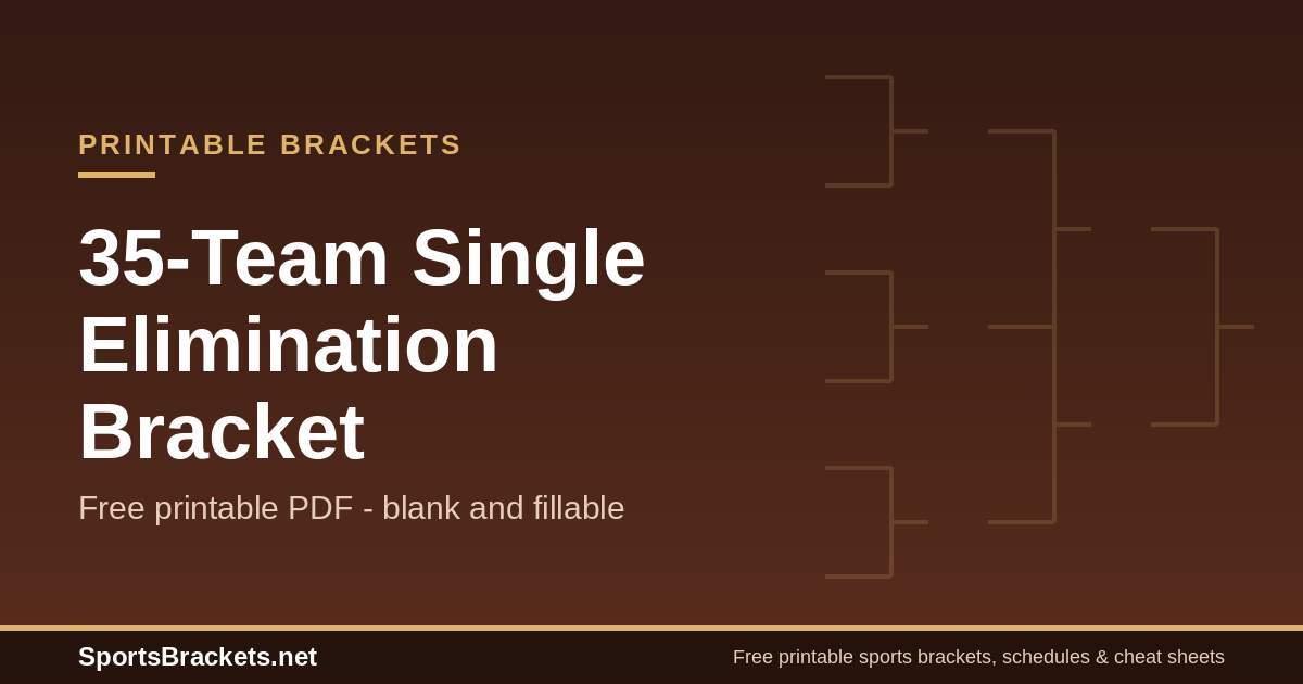 35-team-single-elimination-bracket-hero - Sports Brackets 35-team single elimination bracket free printable PDF