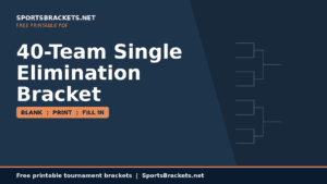 Read more about the article 40-Team Single Elimination Bracket (Free Printable PDF)
