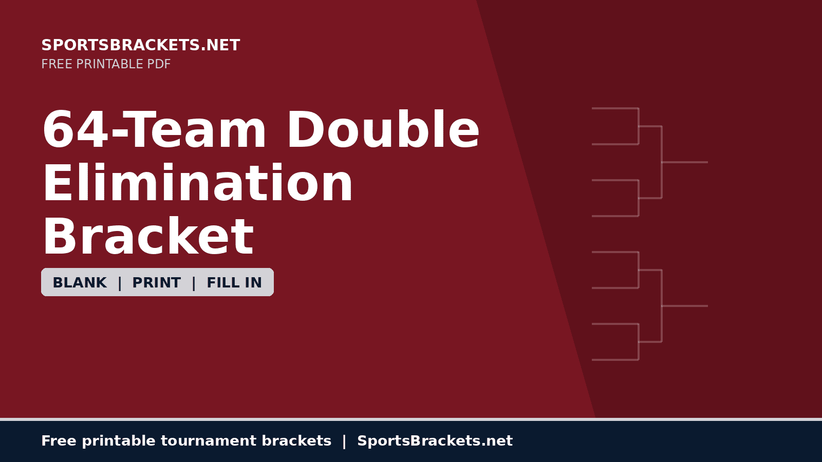 64-team-double-elimination-bracket-hero - Sports Brackets 64-Team Double Elimination Bracket printable PDF