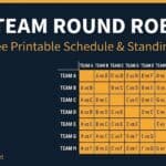 8-team round robin schedule printable