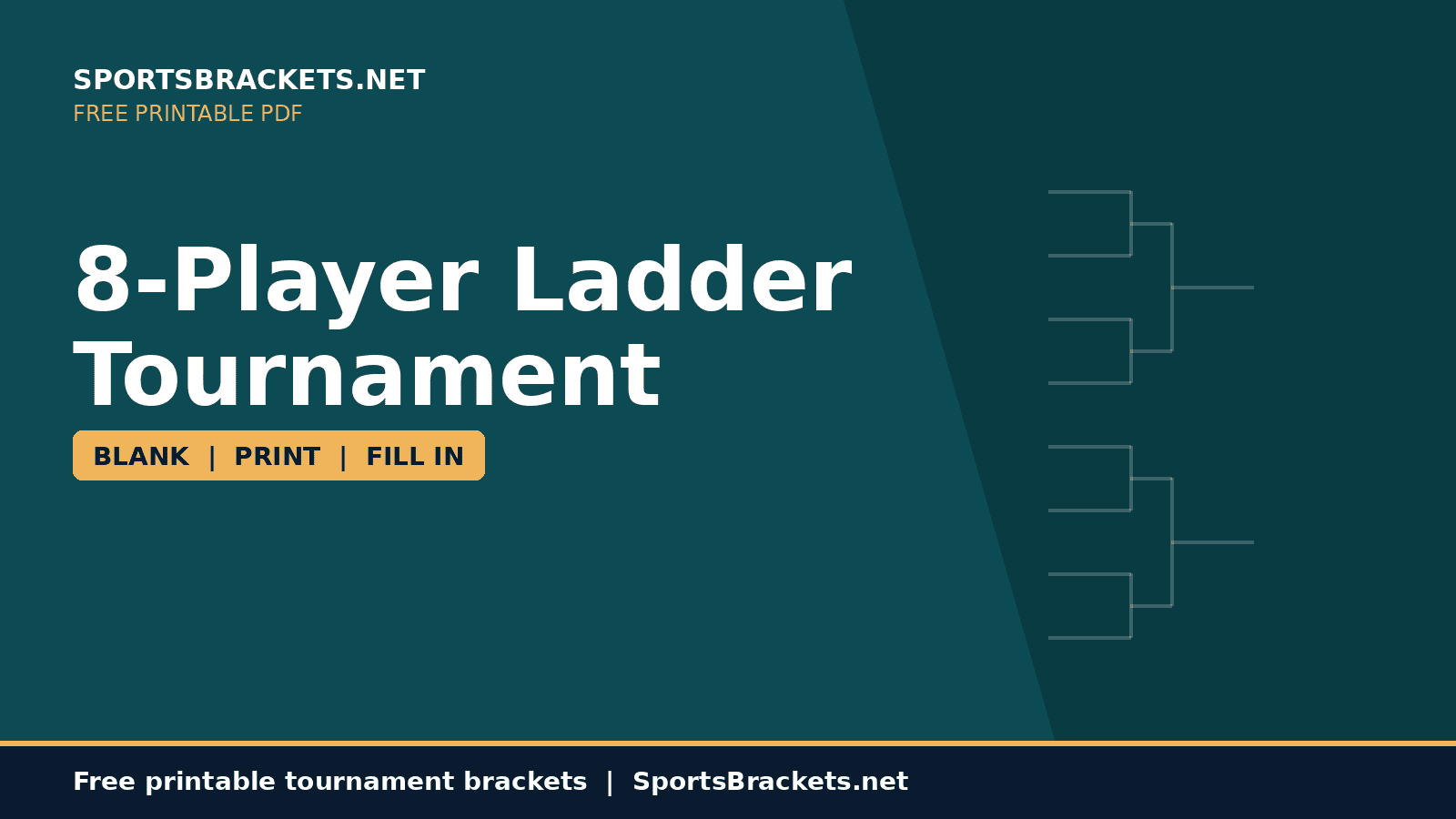 8-player-ladder-tournament-hero - Sports Brackets 8-player ladder tournament printable