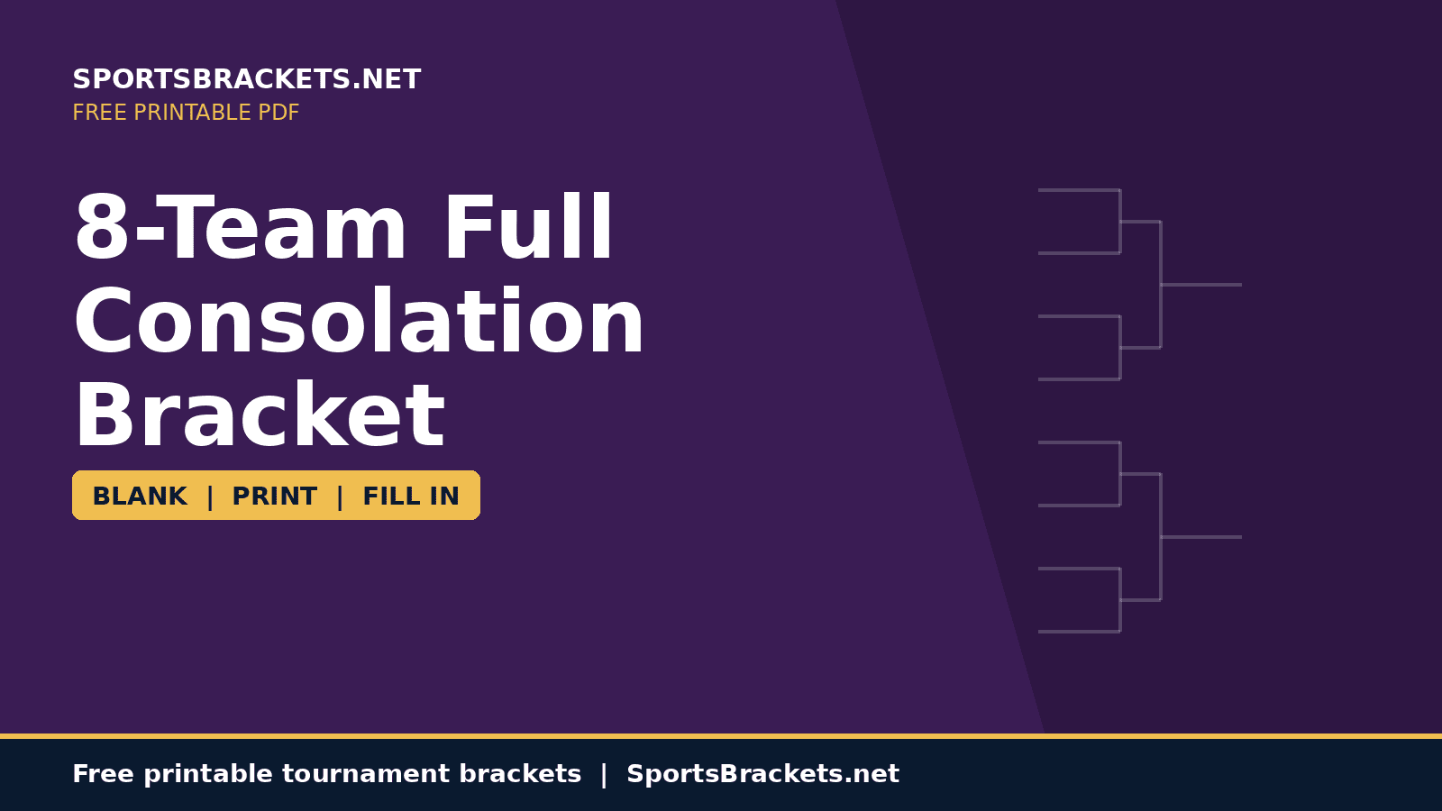 8-team full consolation bracket printable