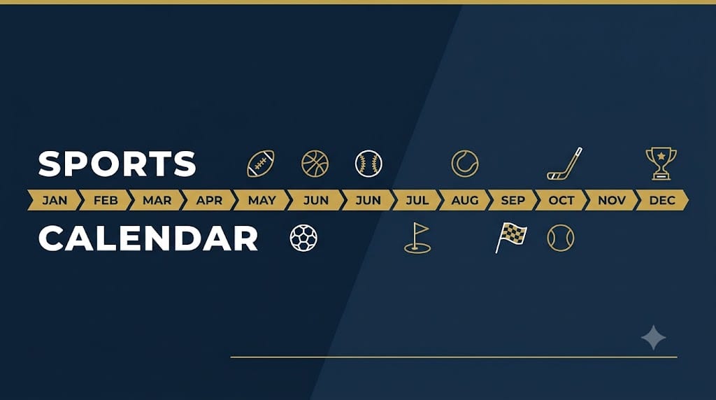 2026 sports calendar of major events by month