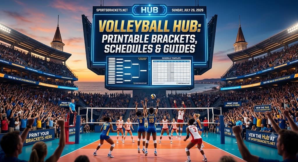 Volleyball Hub printable brackets schedules and guides