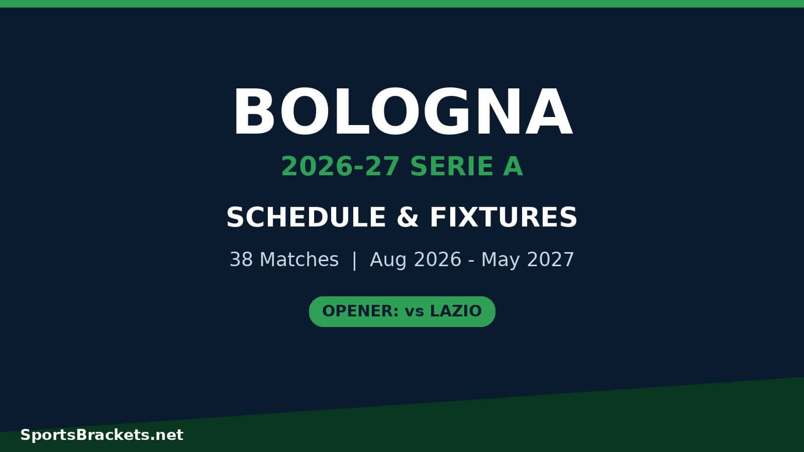 bologna 2026 27 schedule