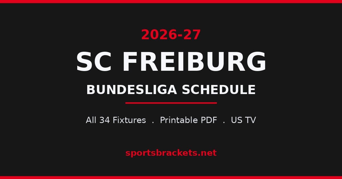 2026-27 Freiburg Bundesliga schedule
