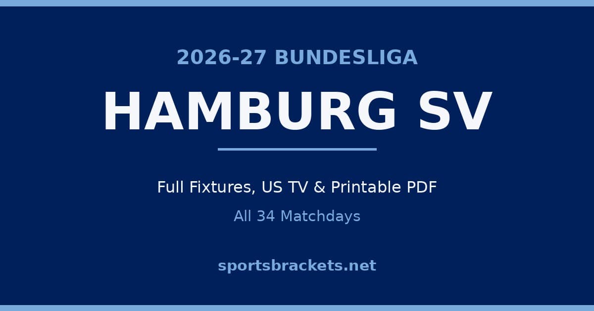 2026-27 Hamburg SV schedule