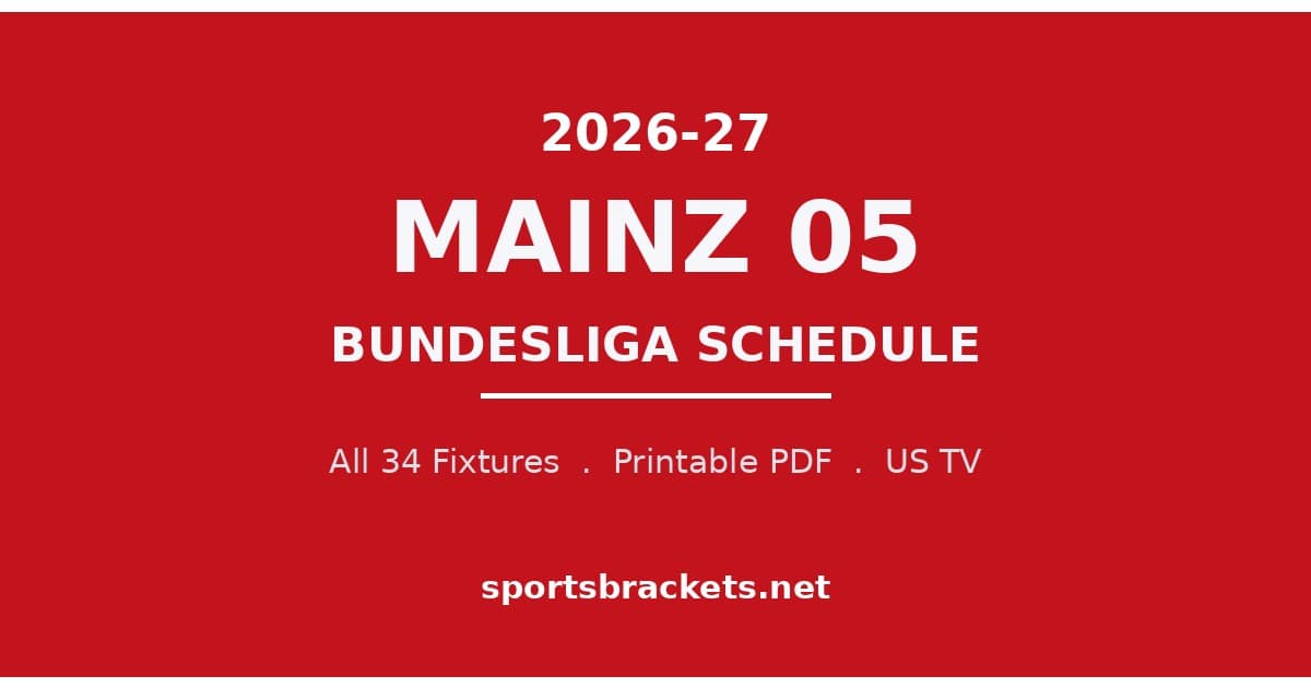 2026-27 Mainz 05 Bundesliga schedule