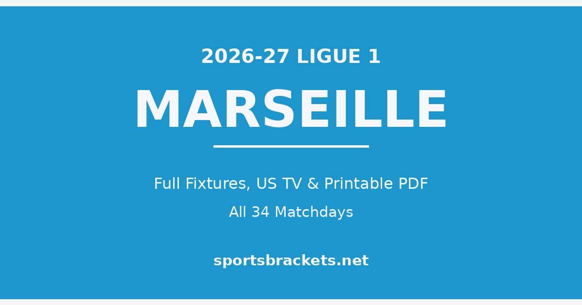 2026-27 Marseille Ligue 1 schedule