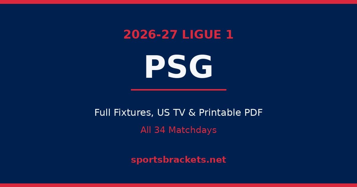 2026-27 PSG Ligue 1 schedule