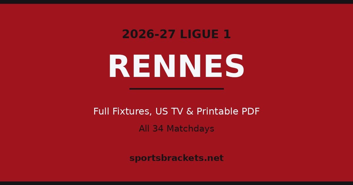 2026-27 Rennes Ligue 1 schedule