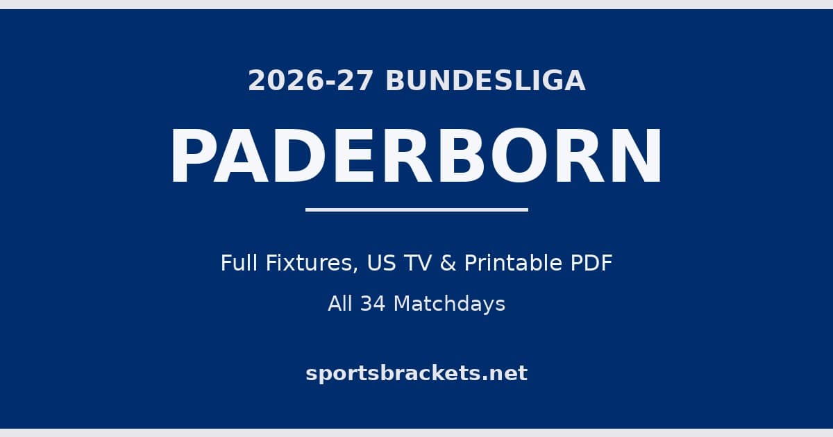 2026-27 Paderborn schedule