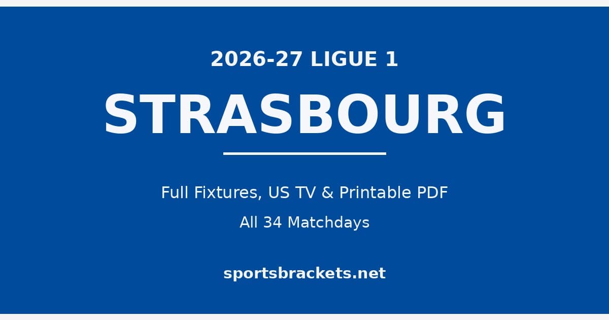 2026-27 Strasbourg Ligue 1 schedule