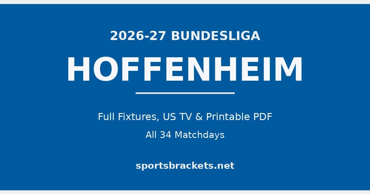 2026-27 Hoffenheim schedule