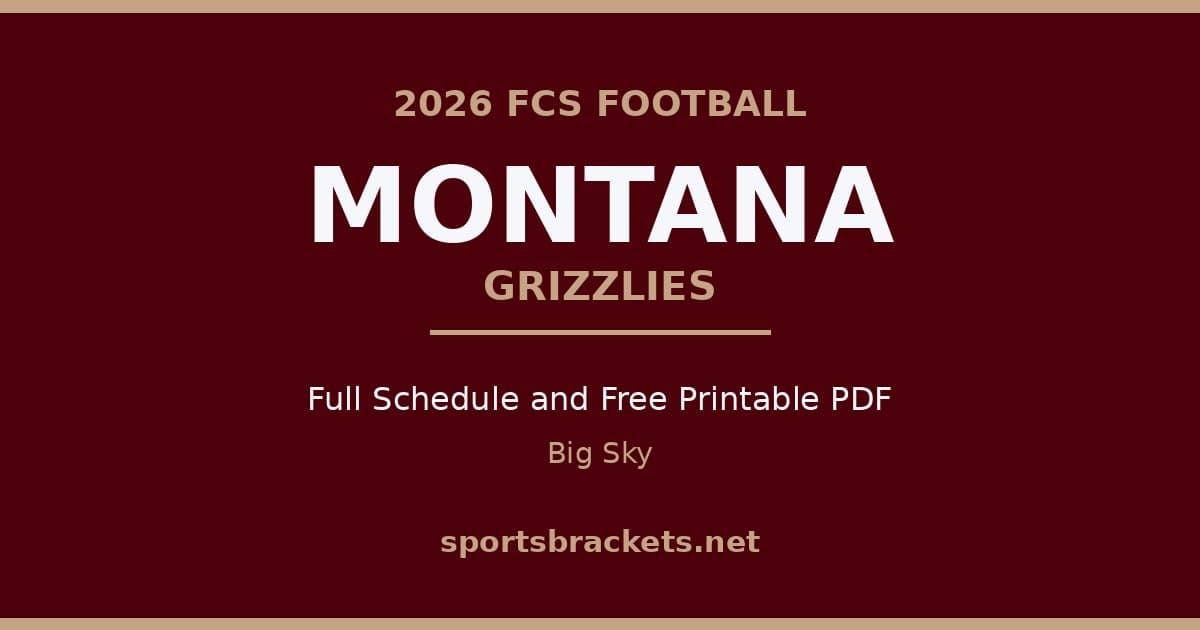 2026 Montana Grizzlies football schedule