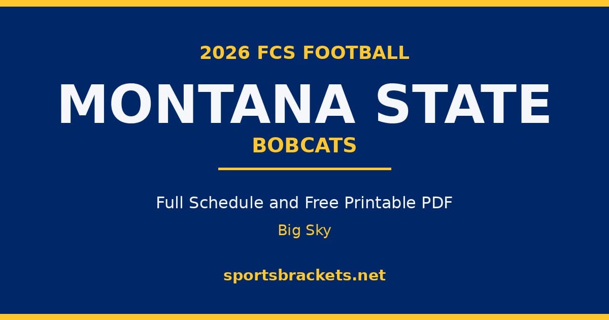 2026 Montana State Bobcats football schedule