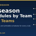 2026 NFL preseason schedules by team, all 32 teams