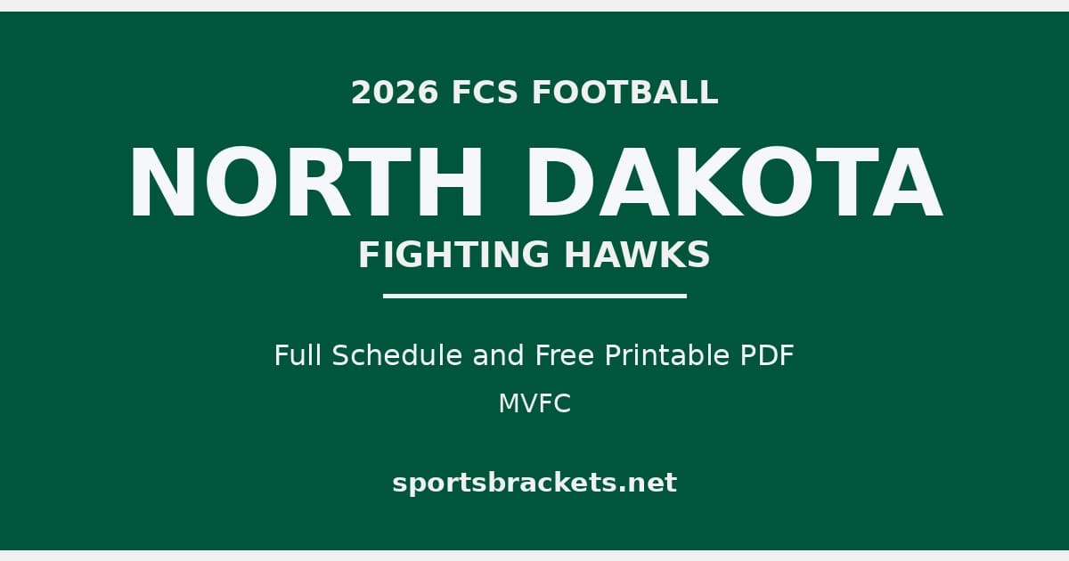 2026 North Dakota Fighting Hawks football schedule