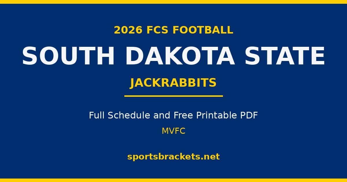 2026 South Dakota State football schedule