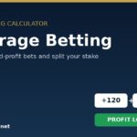 Arbitrage Betting banner with subtitle and two profit boxes (+120, +110) and a green Profit Locked button.