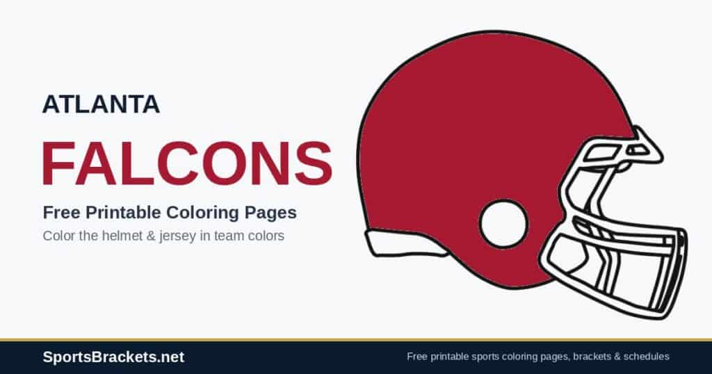 Atlanta Falcons Coloring Pages: Free Printable Helmet & Jersey (PDF ...