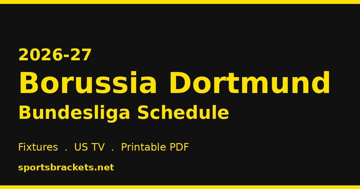 2026-27 Borussia Dortmund Bundesliga schedule fixtures