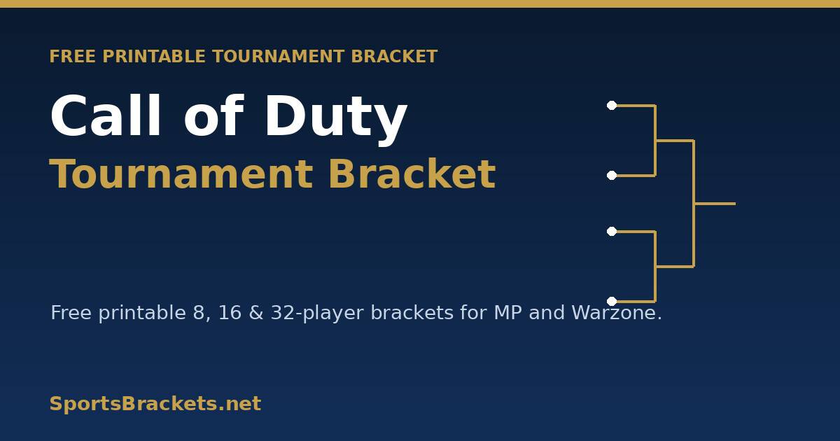 hero-call-of-duty-bracket - Sports Brackets call of duty tournament bracket printable template, 8, 16 and 32 sizes