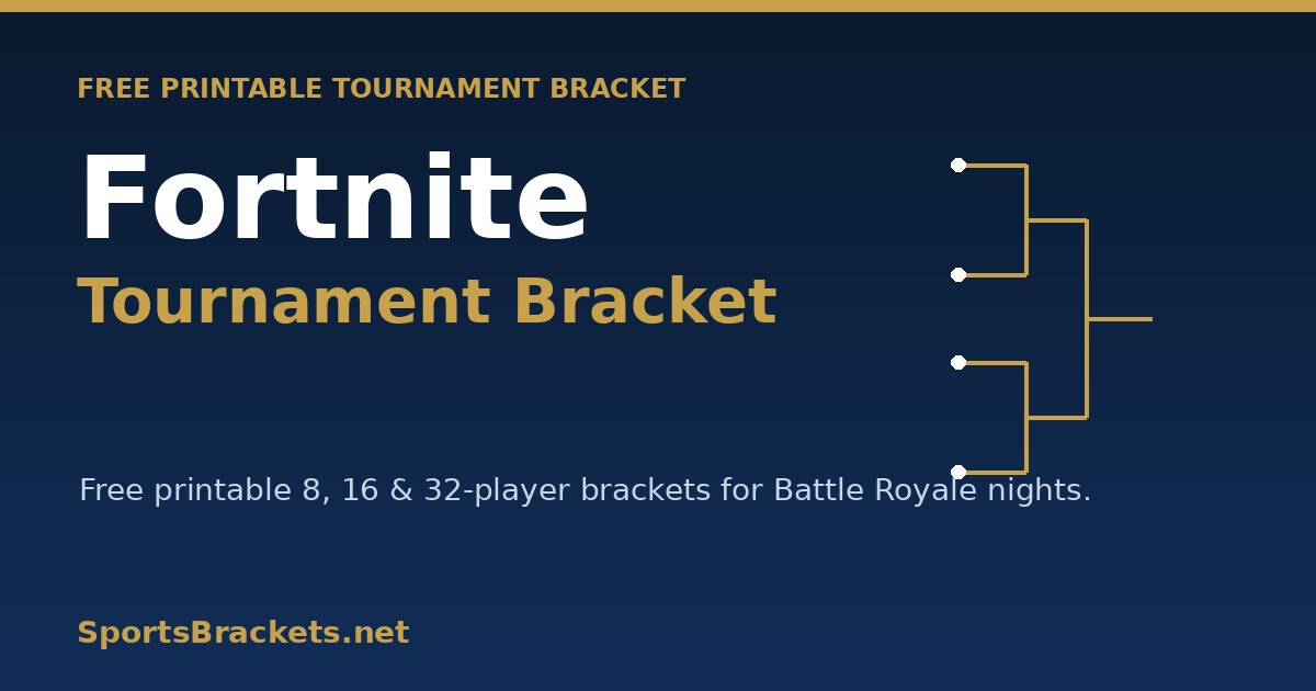 hero-fortnite-bracket - Sports Brackets fortnite tournament bracket printable template, 8, 16 and 32 players
