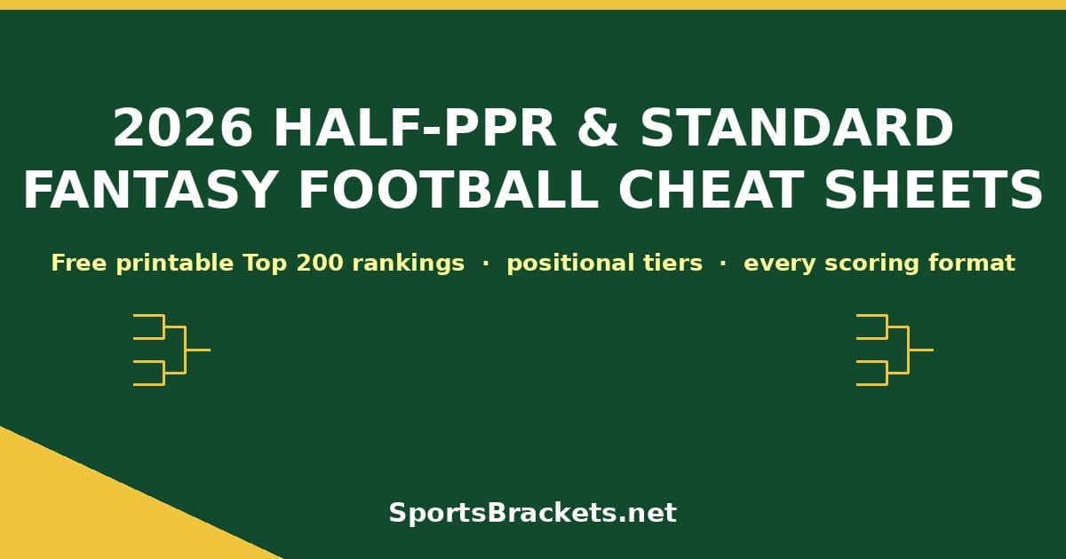 hero-halfppr-standard - Sports Brackets 2026 half-PPR cheat sheet printable fantasy football rankings