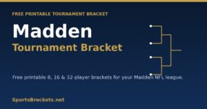 madden tournament bracket printable template