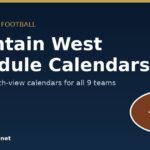 2026 Mountain West football schedule calendar banner; printable month-view calendars for all 9 teams with a football graphic and SportsBrackets.net