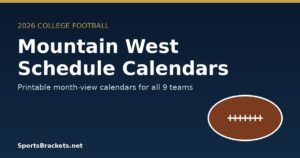 Read more about the article 2026 Mountain West Football Schedule Calendars: All 9 Teams