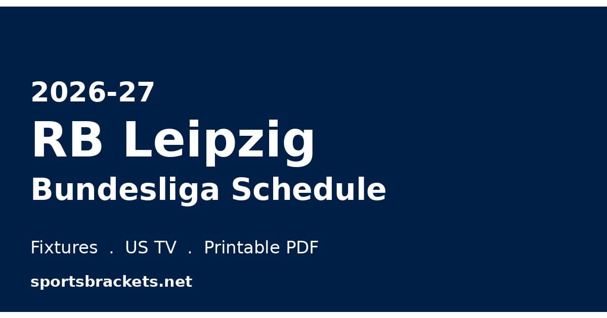2026-27 RB Leipzig Bundesliga schedule fixtures